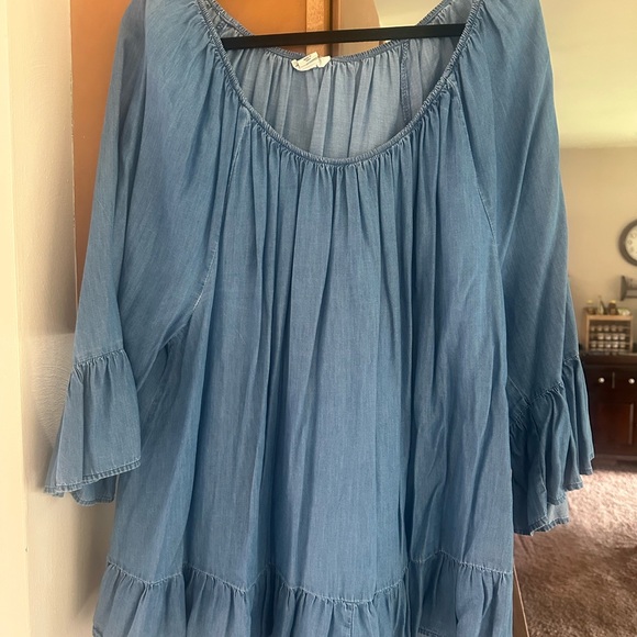 Style & Co. Light Blue Ruffle Blouse - Picture 1 of 3